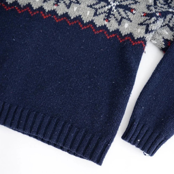 Vintage Sonoma Navy Knit Crewneck Sweater Size  Large - Picture 6 of 11